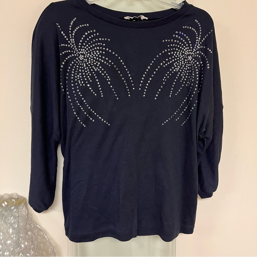Beautiful embellished sweater for women, long sleeve warm, light, casual